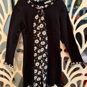 Dolce & Gabbana Black Dress with White Floral Accents